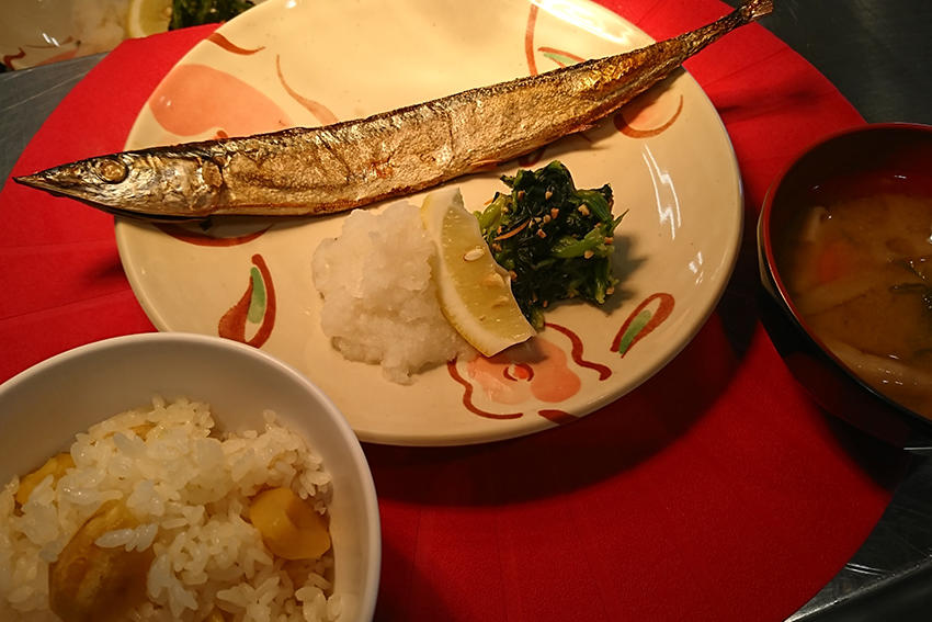 秋刀魚の塩焼きセット