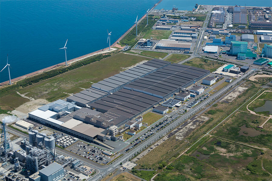 7月に購入電力の100%再生可能エネルギー化を実施した北九州工場