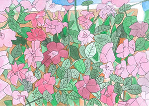 「学校に咲くきれいな花。」鳥居本小学校　6年生　畑 千尋さん
